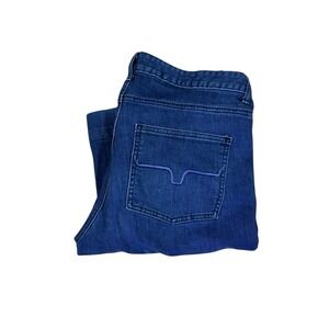 Kimes Ranch Bootcut Denim Jeans Blue Stretch Embroidered Logo 5-Pocket WOMENS 14